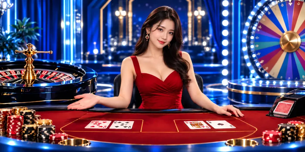 프라그마틱 라이브 카지노를 표현한 한국인 딜러 대표 이미지